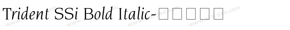 Trident SSi Bold Italic字体转换